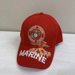 USMC Marines Marine Corps United States Red Embroidered Cap Hat-Very Sharp